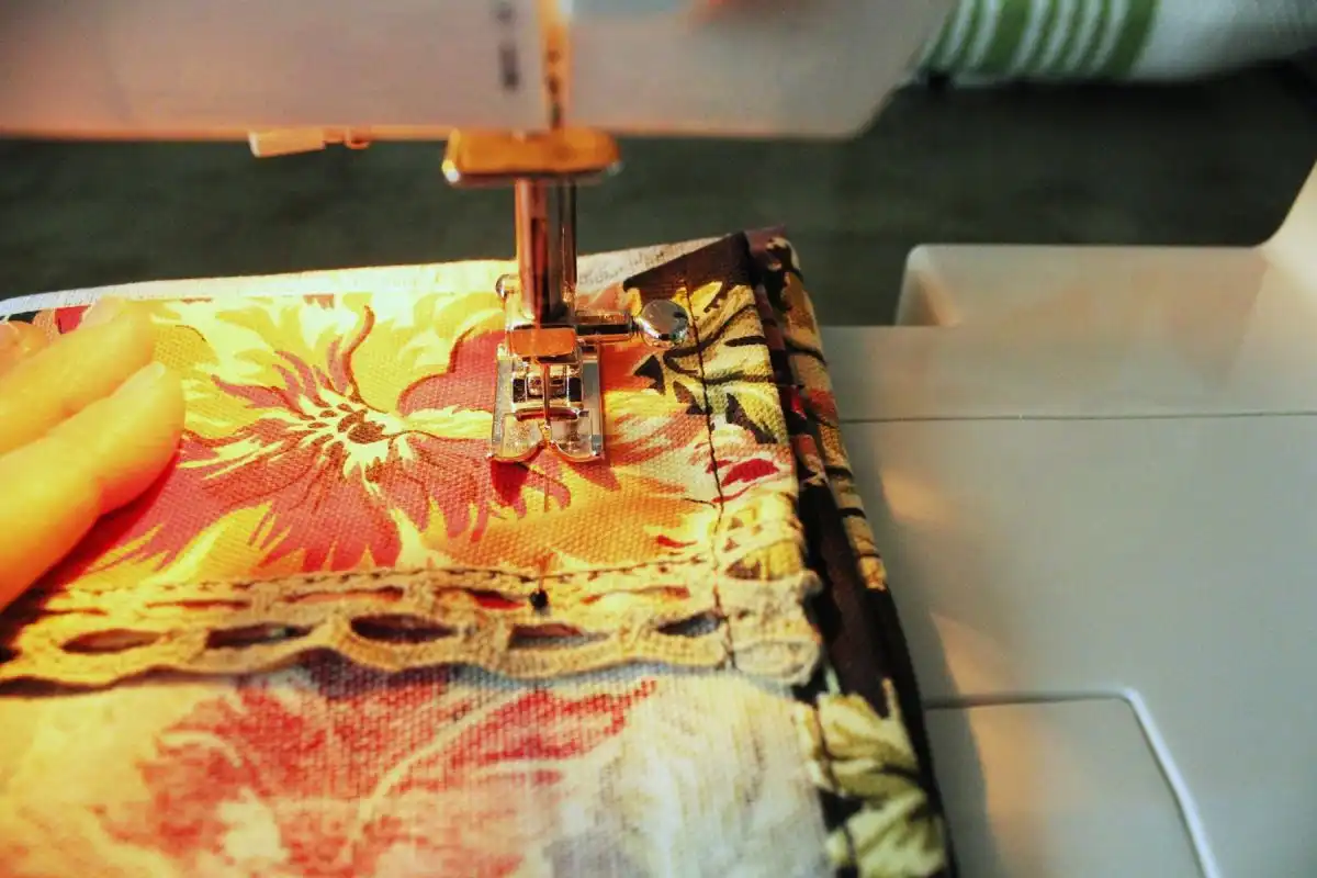 Sew up both sides of your pillow cover along your pinned line