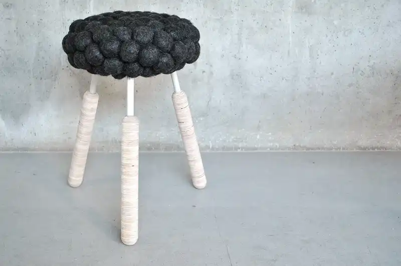 Sheep felt stool