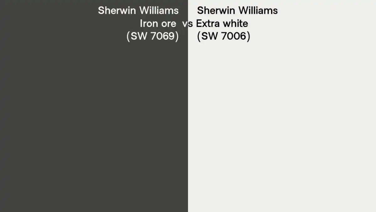 Sherwin William Iron Ore 7069 and Extra White 7006