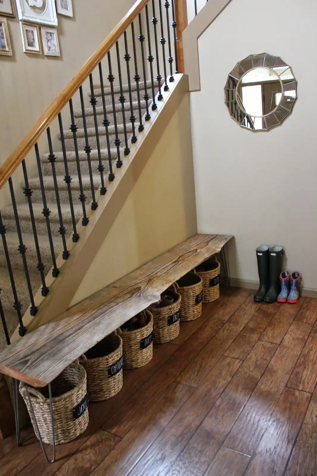 Store your shoes in baskets