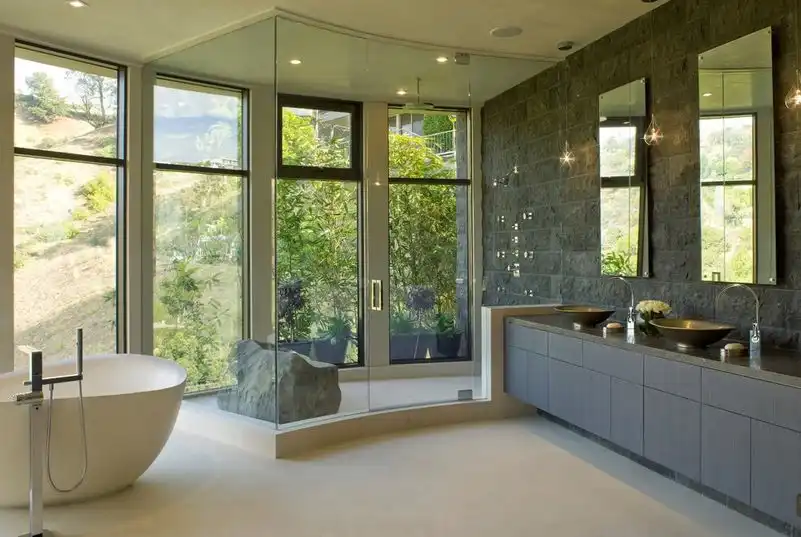 Shower rock boulder