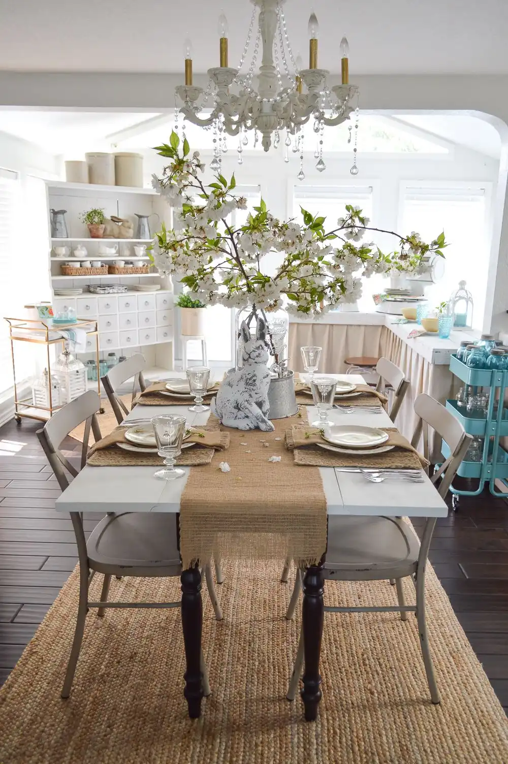 Simple Spring Cottage Farmhouse Easter Table