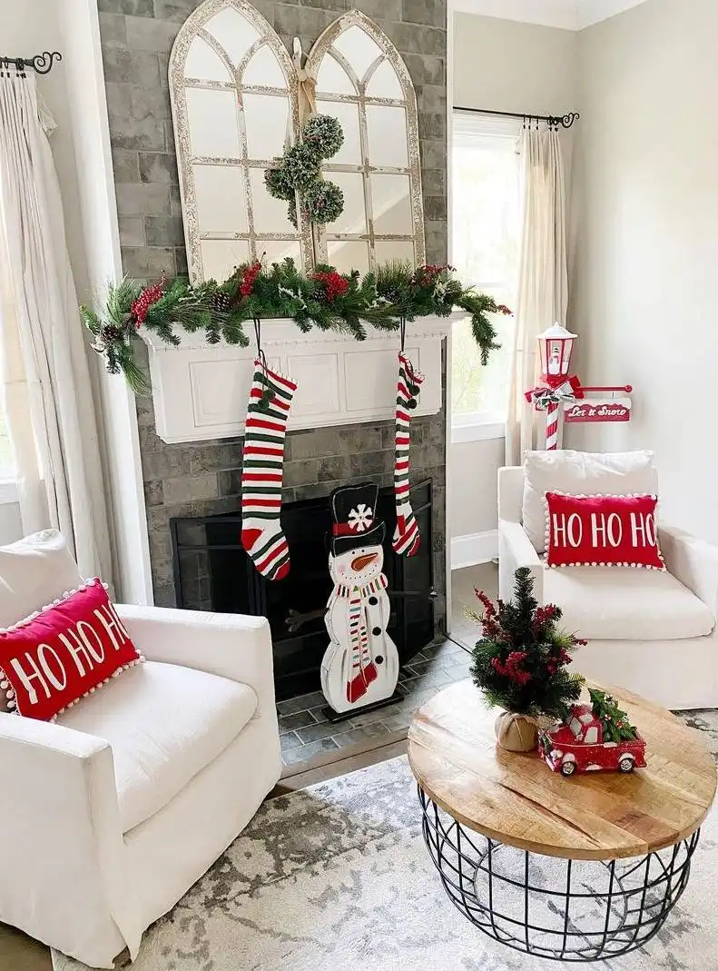 50 Christmas Fireplace Mantel Decoration Ideas