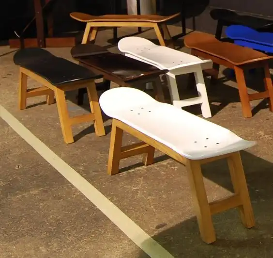 Skateboard bench chairs