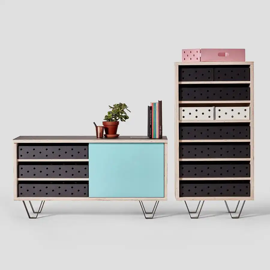 Playful dressers with perforated drawers