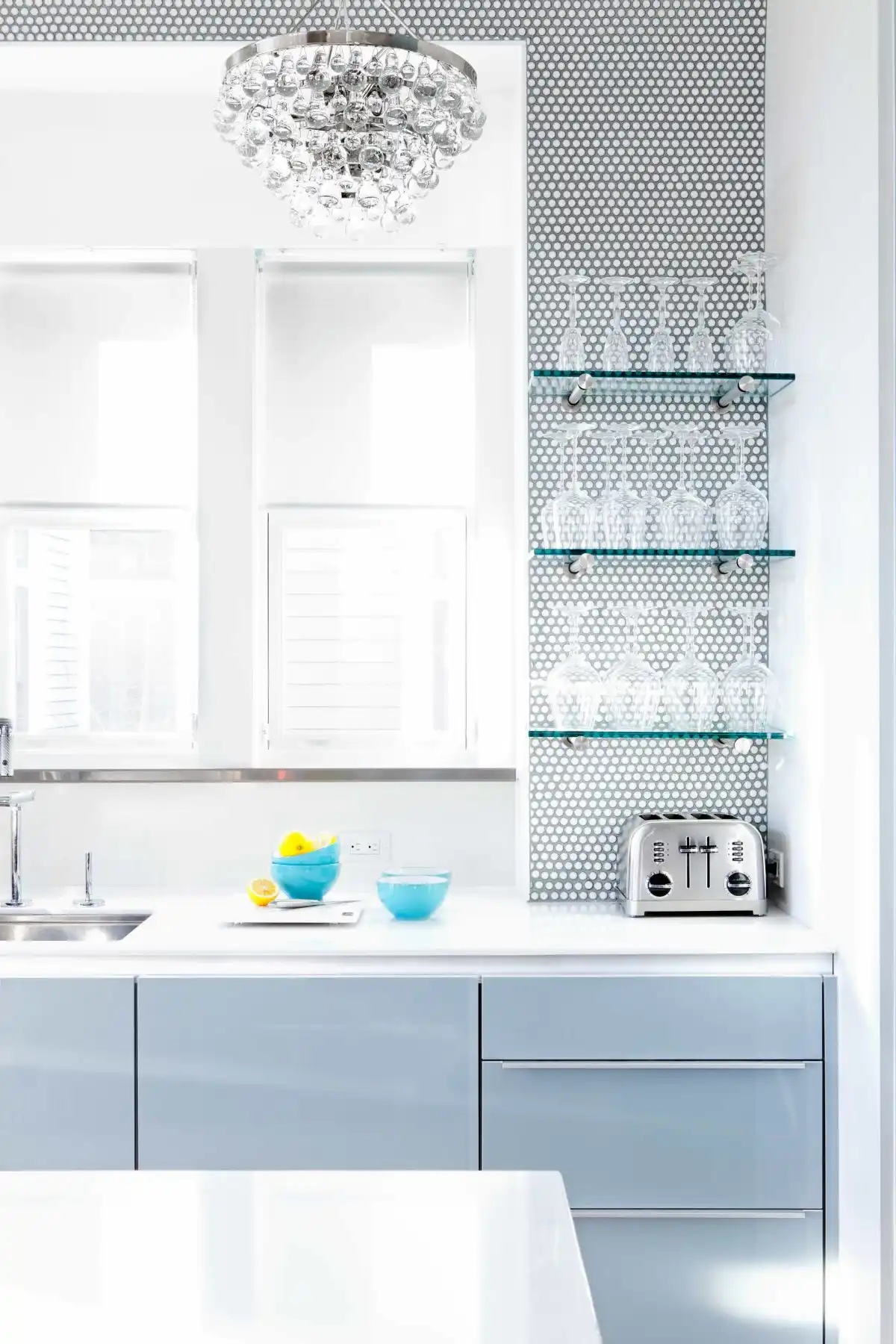 Sleek and smooth primary penny tiles