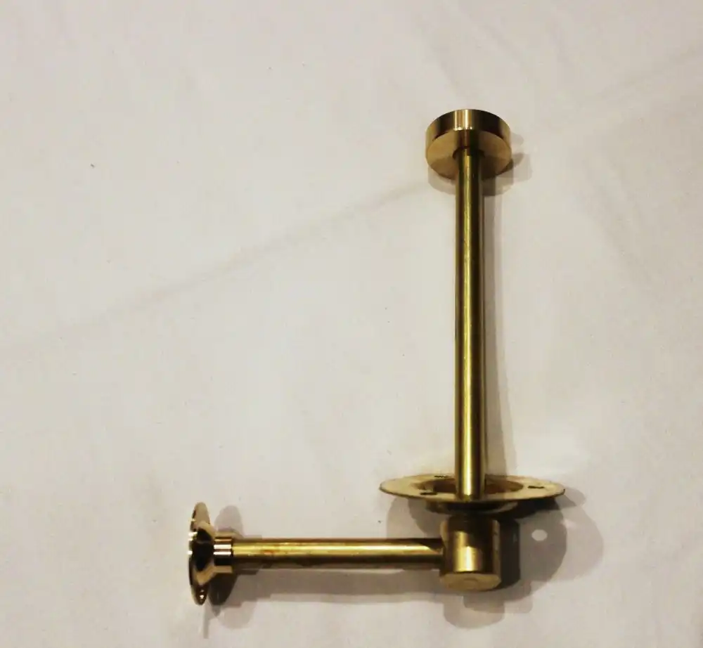 Sleek bathroom toilet paper holder from Brass 1