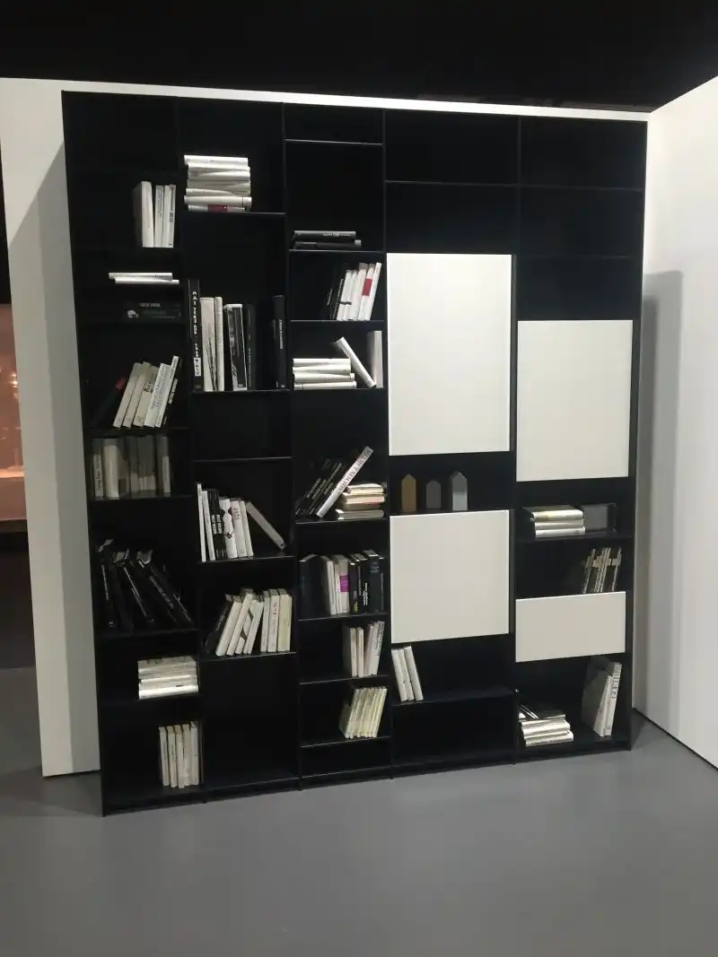 Small black wall bookshelf