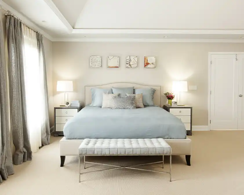 Smooth and sweet bedroom taupe design