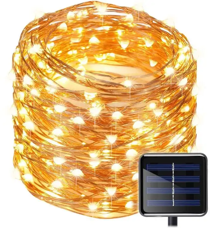 Solar Copper Wire Fairy String Light 50ft