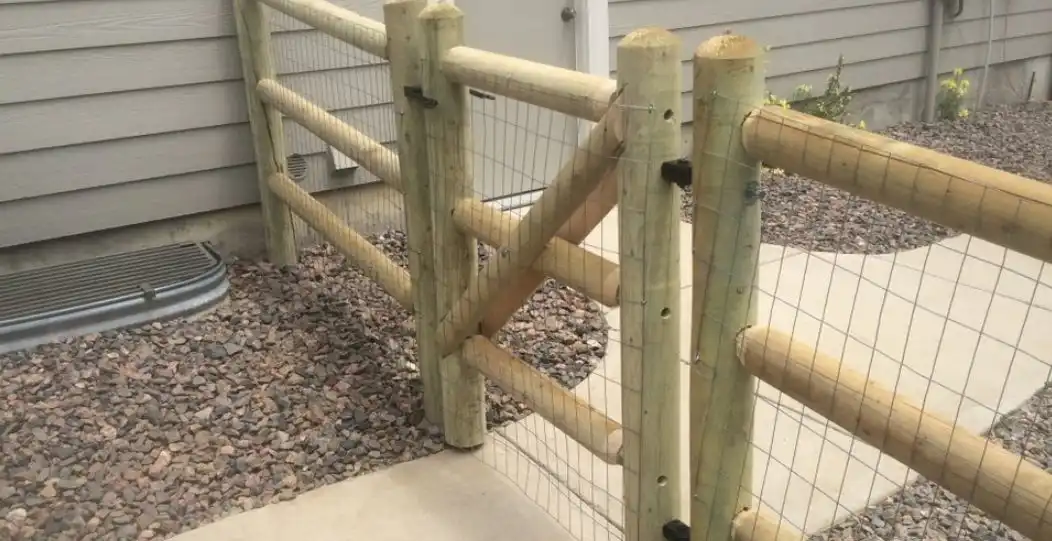 Solid wood fence and wire