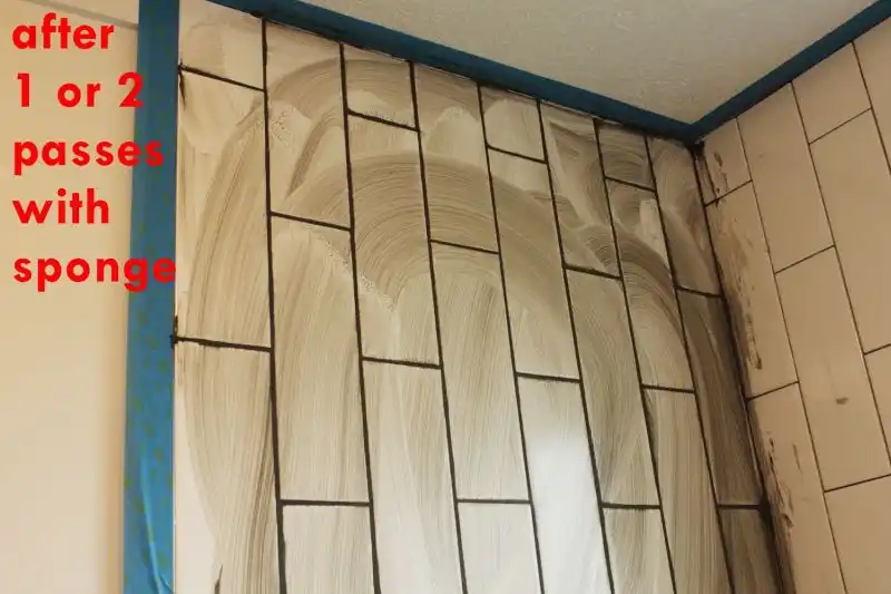 Sponge process when you tile grout