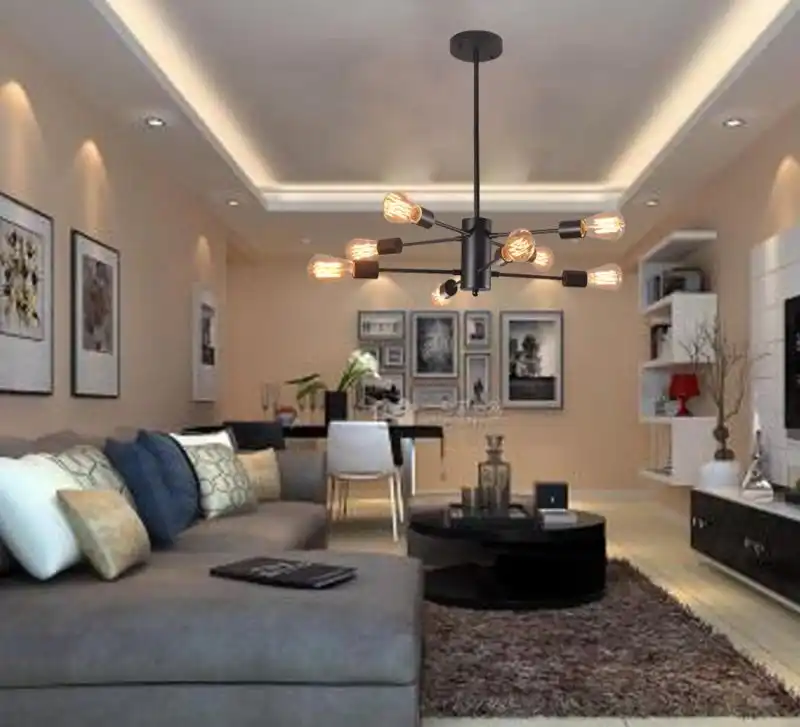 Sputnik Chandelier 8 Light Vintage Pendant Light