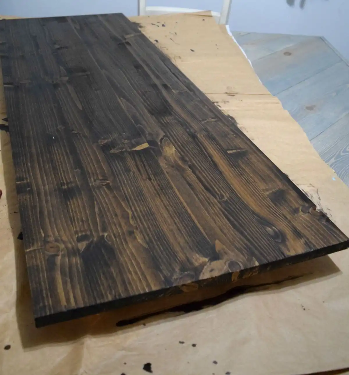 Staining wood