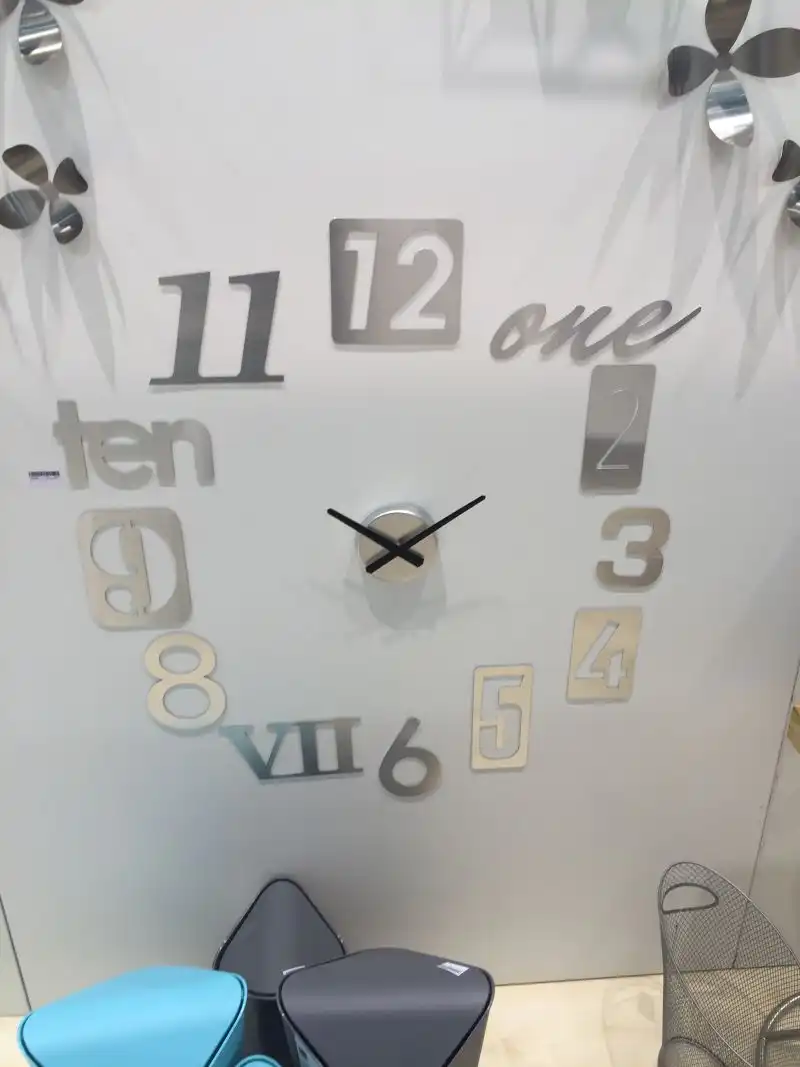 Stainless steel wall clock