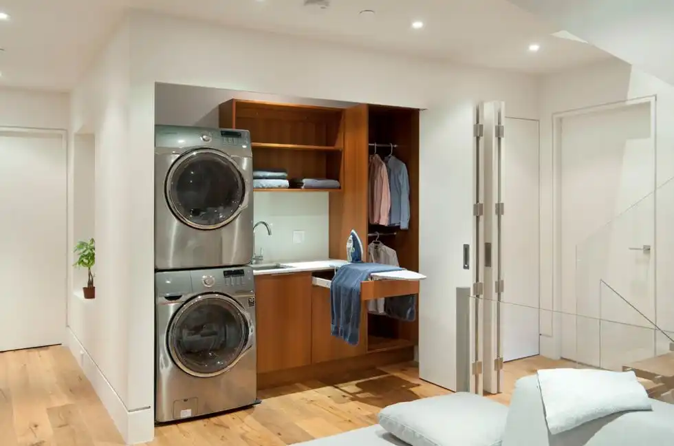 Stainless steel washer and dryer