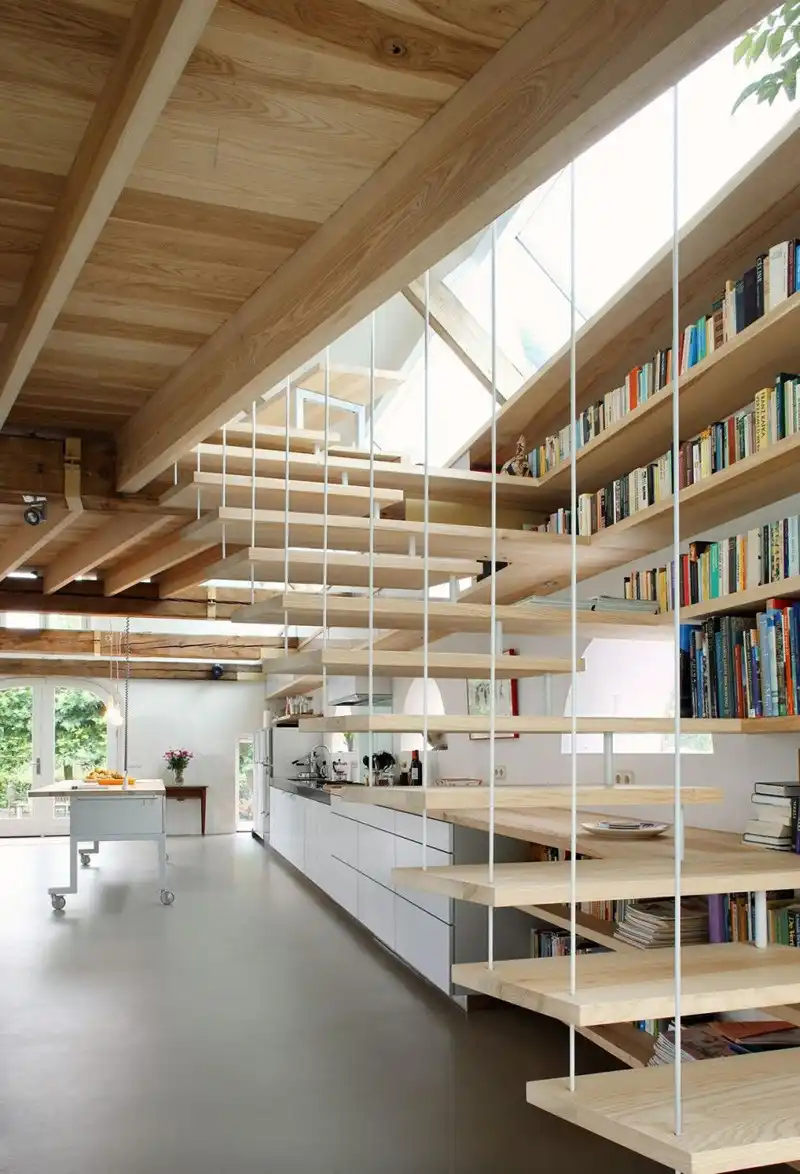 Stairs over kitchen
