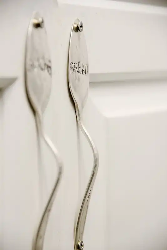 Stamped cabinet handle DIY