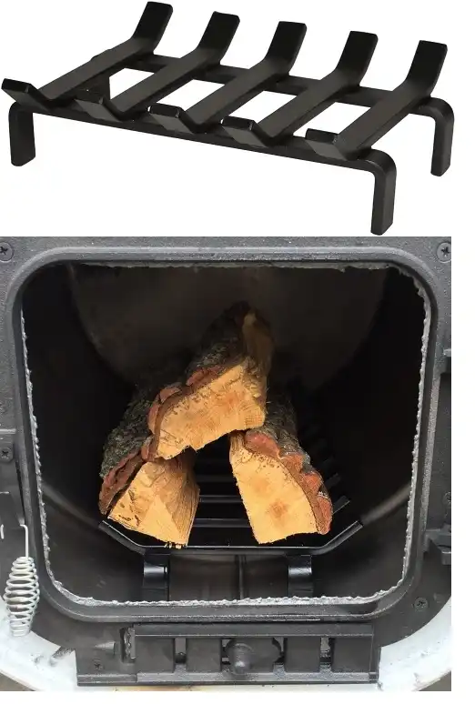 SteelFreak Heavy Duty 13 x 10 Inch Steel Grate for Wood Stove Fireplace