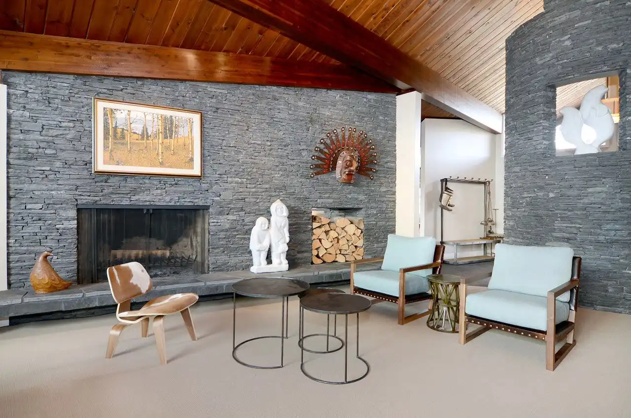 Stone and wood for ranch style