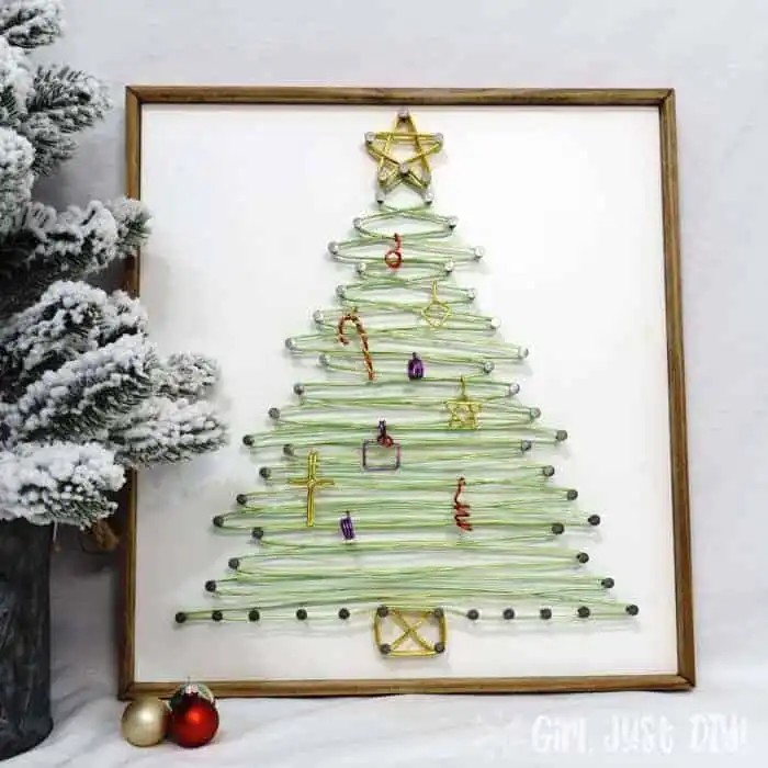 String Art Christmas Tree with Wire