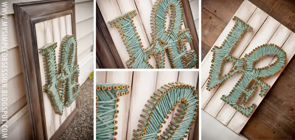 String art rustic sign