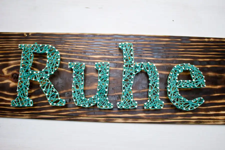 String art wall decor - name