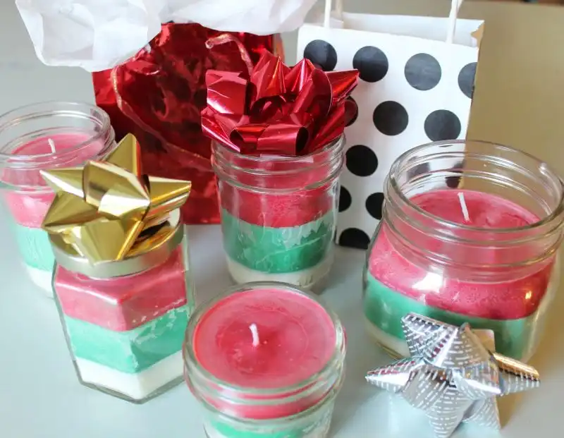 Striped Multi Scented Christmas Candles