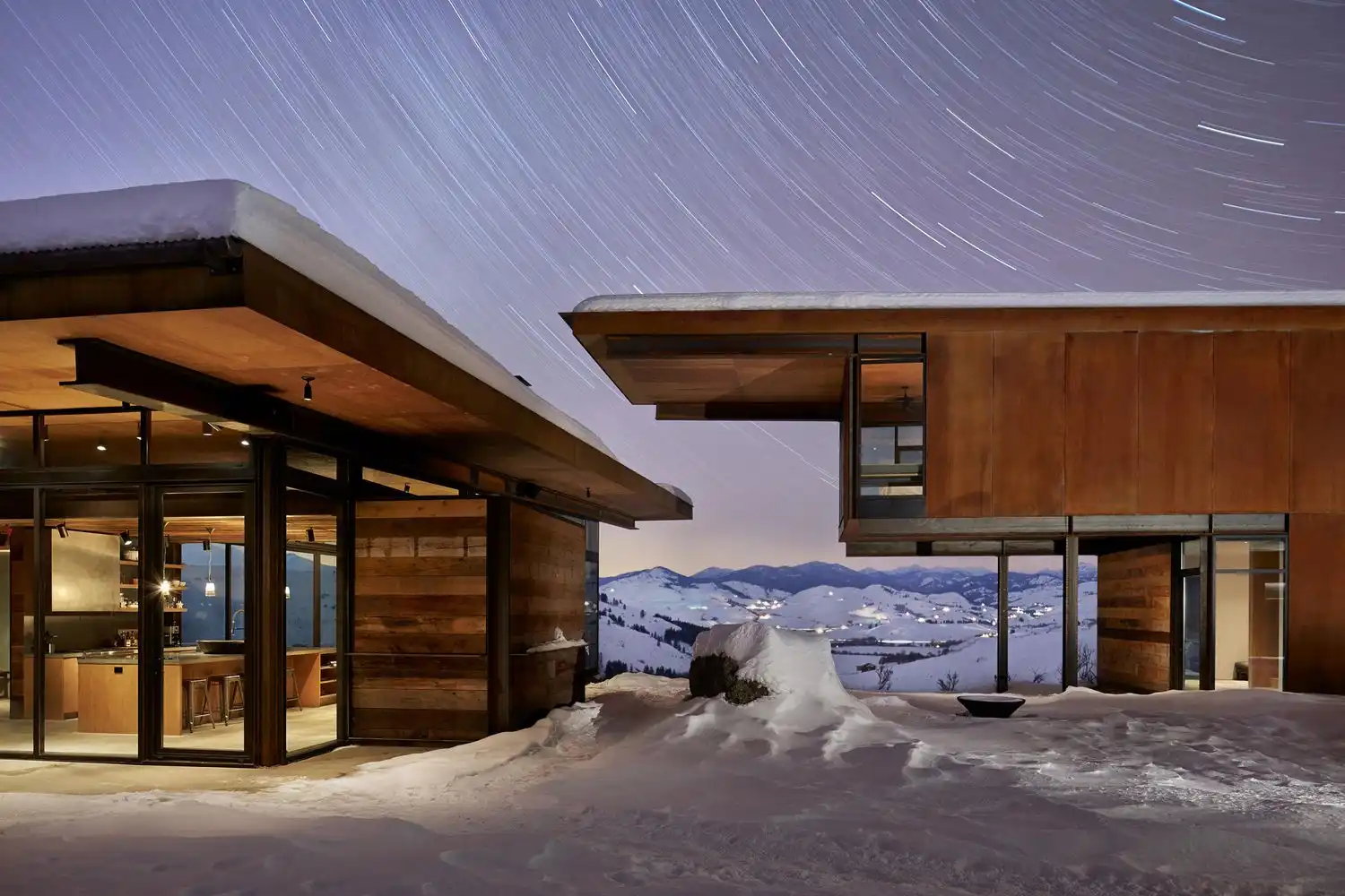 Studhorse House Building by Olson Kundig Wood accent