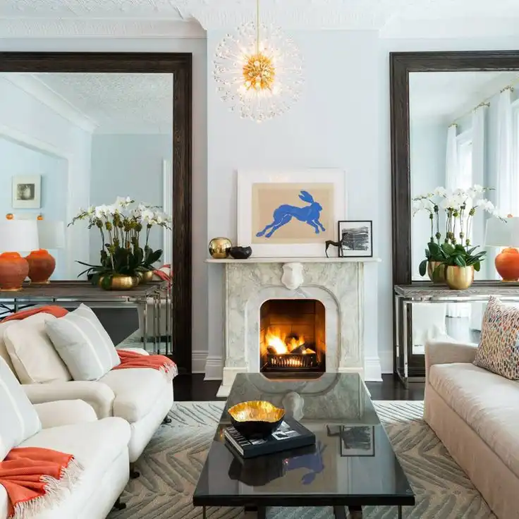 Stylish feminine living room decor