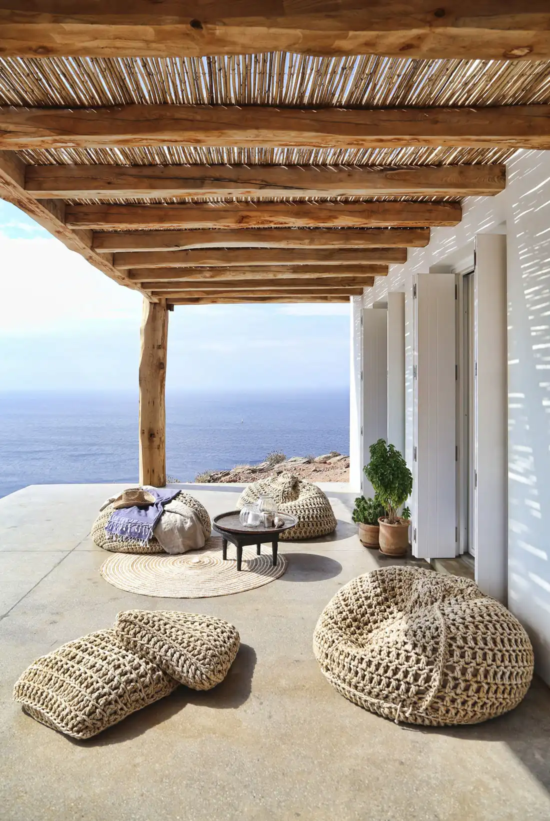 Summer Residence on the Island of Syros in Greece Pergola