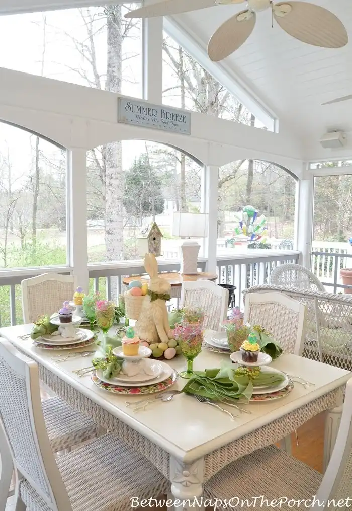 Sunroom Easter Table Decor