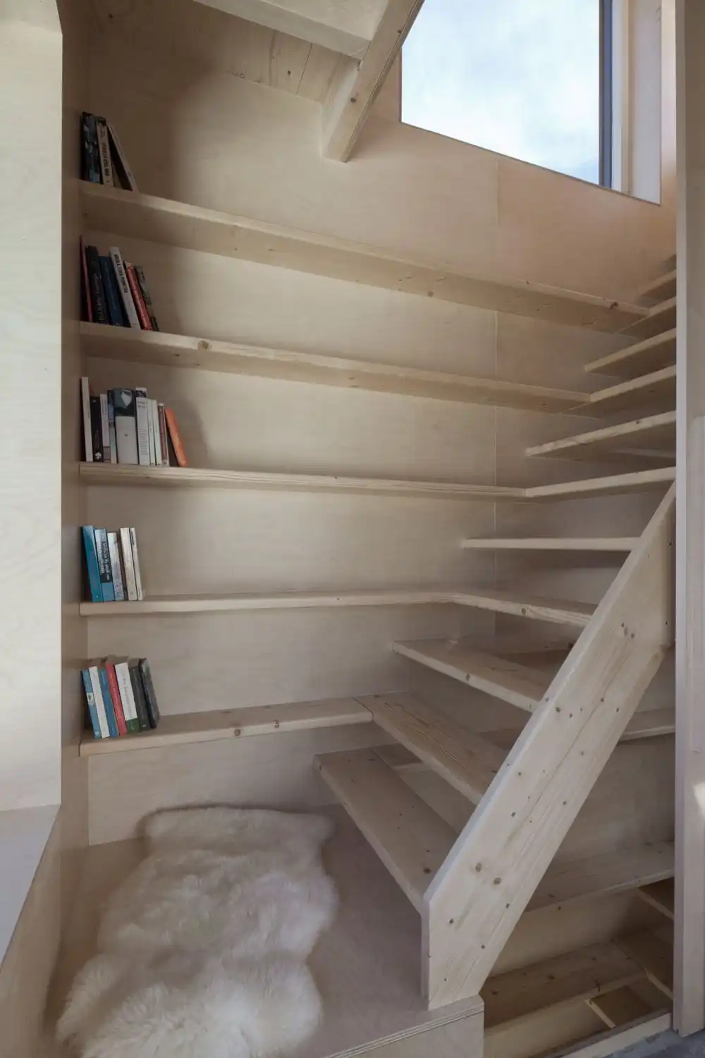Tall and small micro house by architect Ana Rocha - stairs