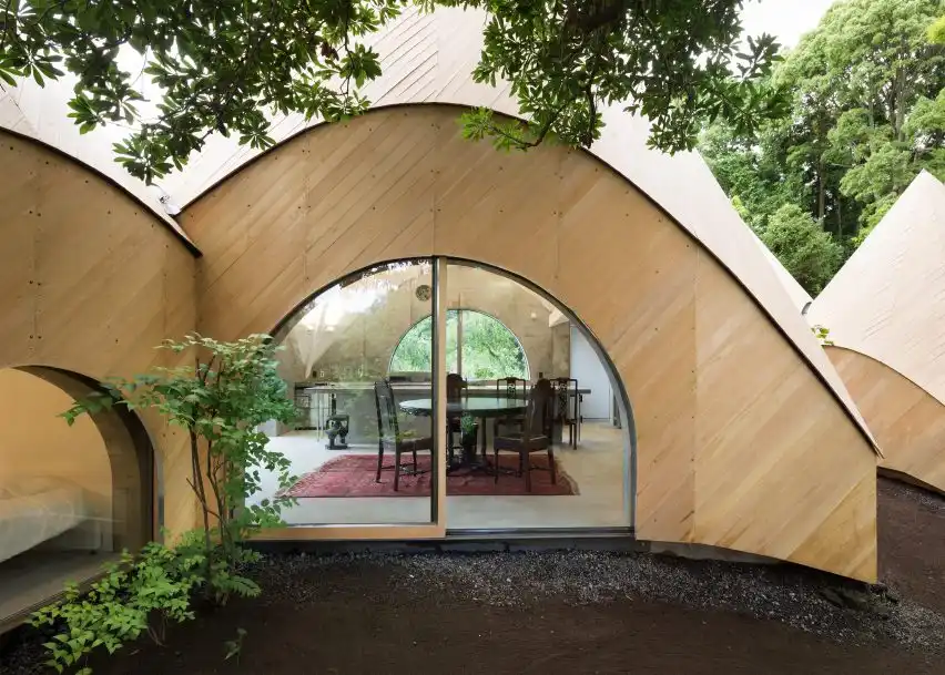 Teepee-shaped buildings interior