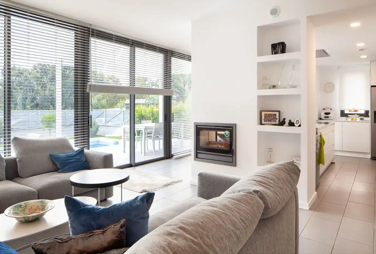 The Canovas Cassart House by Lacol and LaBoqueria fireplace