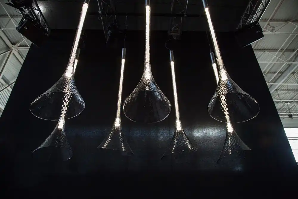 The Luma Chandelir from Zaha Hadid for Wonder Glass