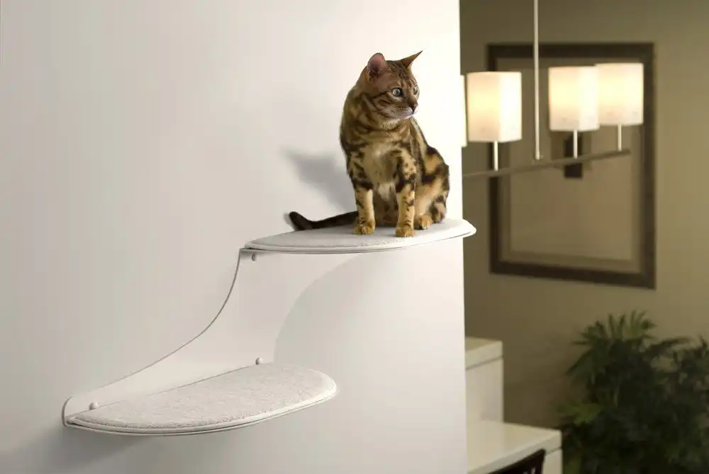 The Refined Feline Cat Cloud Cat Shelves in White