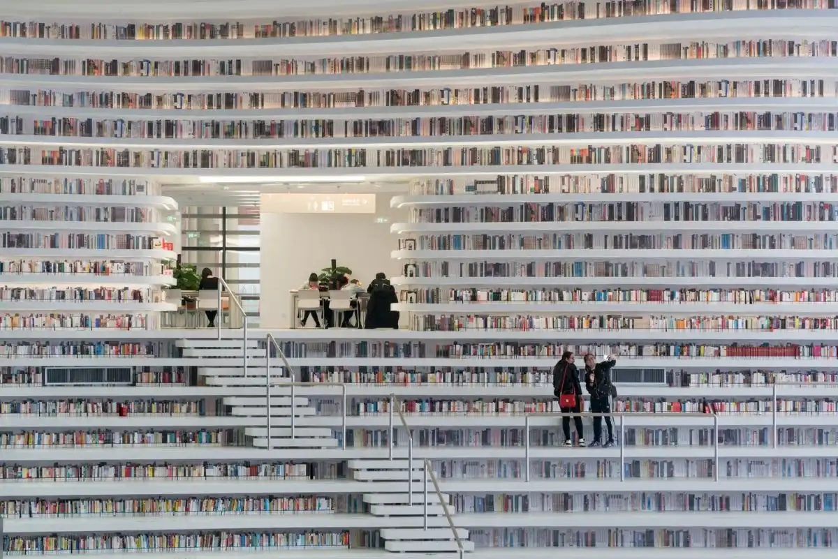 The most beautiful Amazing Tianjin Binhai Library