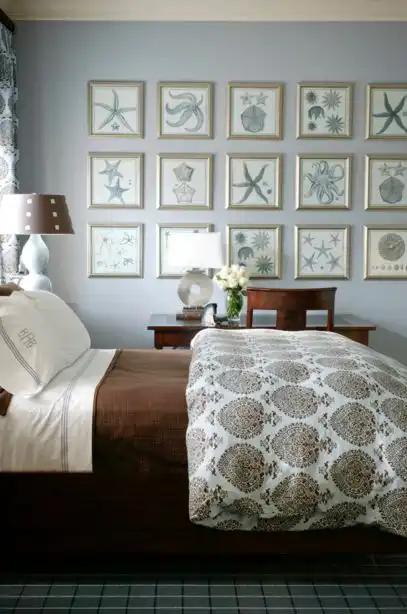 Themed wall collages for bedroom