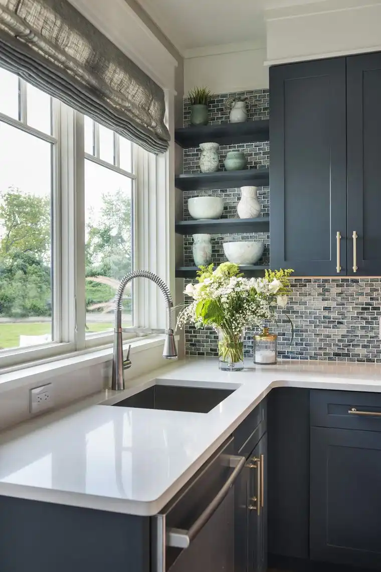 This old classic shingle-style home - corner decor for kitchen