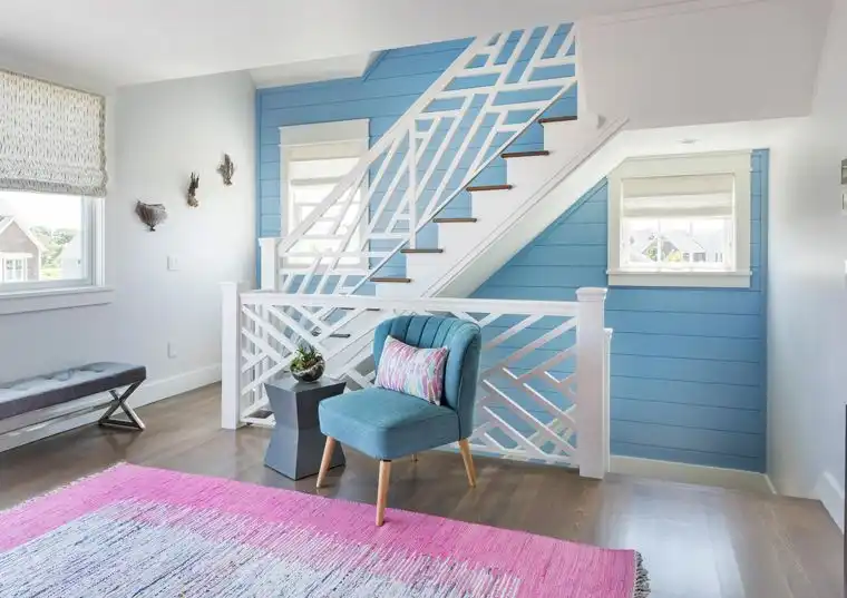 This old classic shingle style home hallway decor