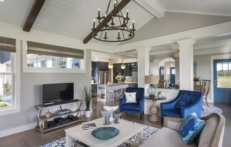 This old classic shingle-style home - living area