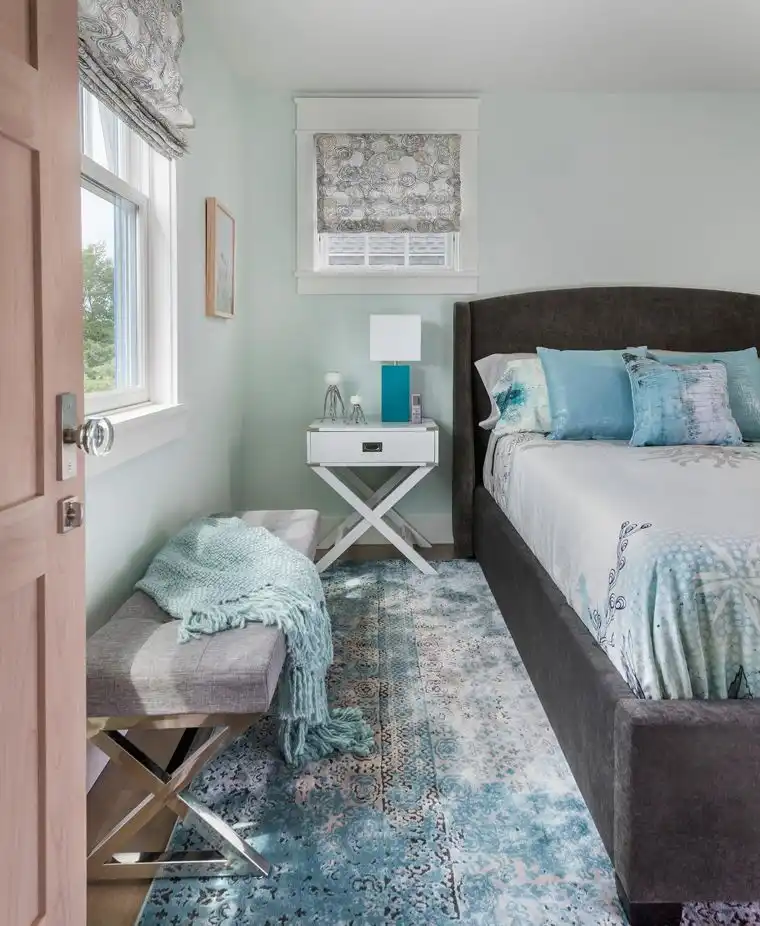 This old classic shingle style home master bedroom