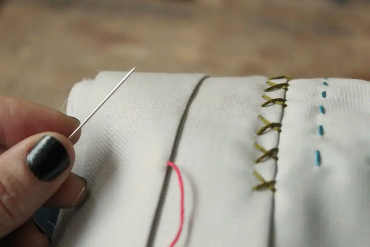 Thread your needle and knot