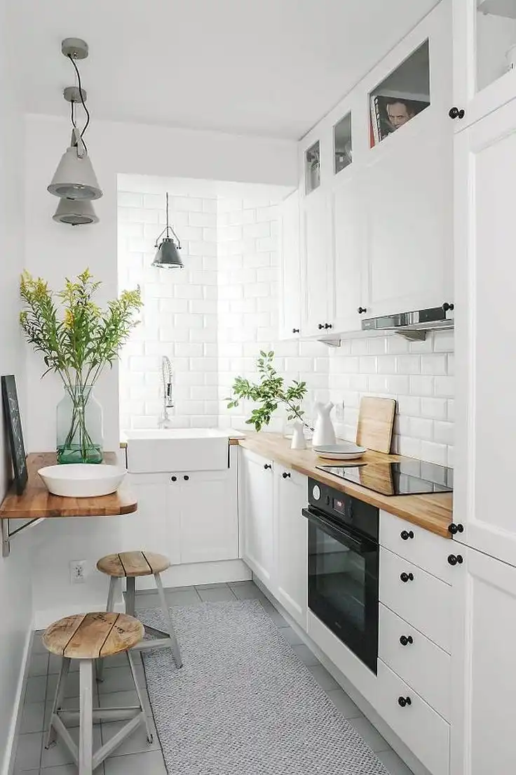 Tiny galley kitchen cabinets