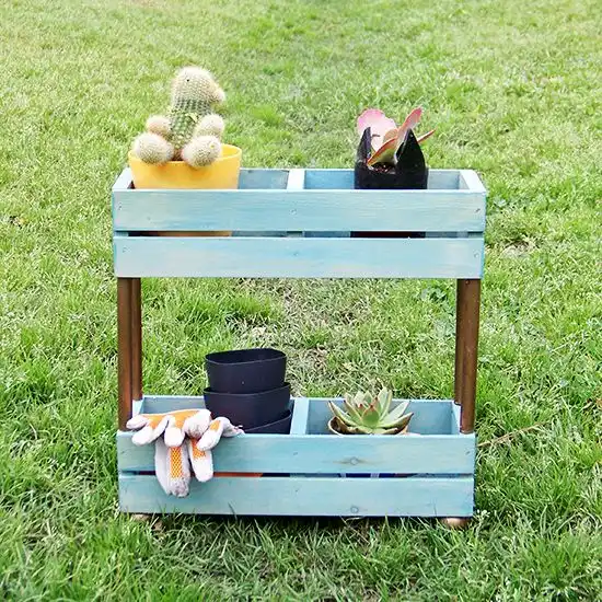 Tired garden crates storage