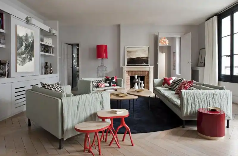 Touch of red for living room