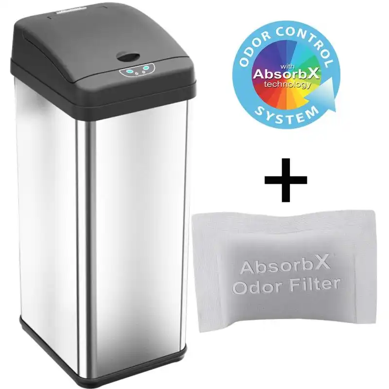 Touchless Sensor Trash Can with AbsorbX Odor Control System