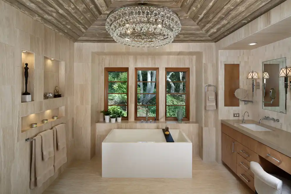 Travertine Bathroom Floor
