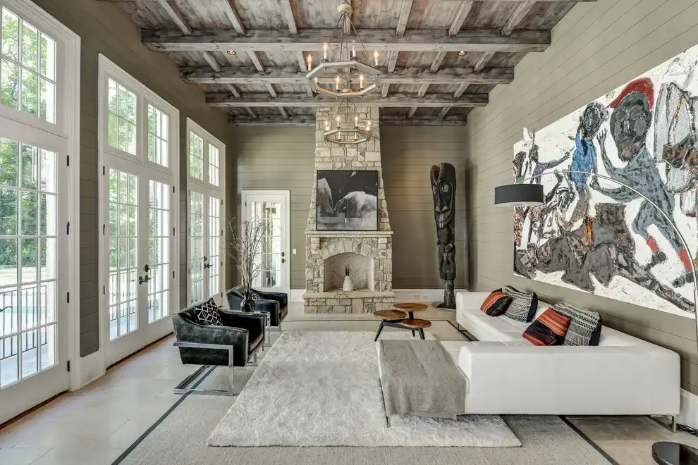 Travertine Living Room Floor